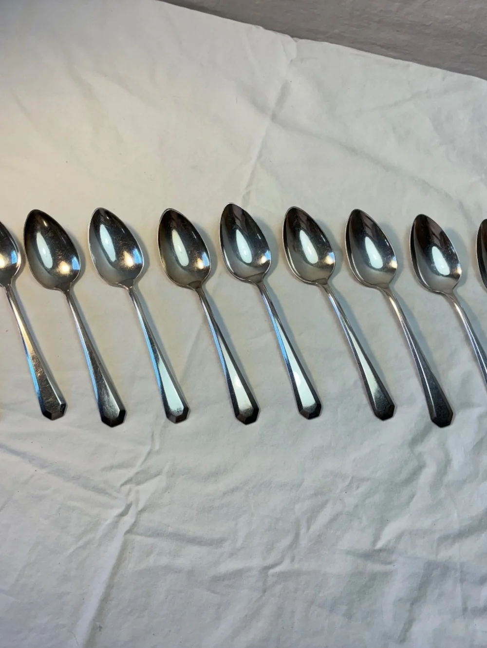 Vintage Silverplate teaspoons Lincoln pattern set of 12